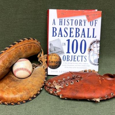 Vintage baseball gloves other collectibles