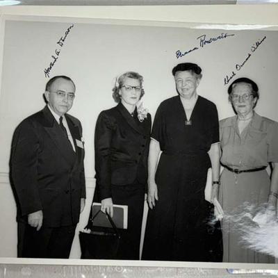 Franklin eleanor roosevelt photo collection with signature