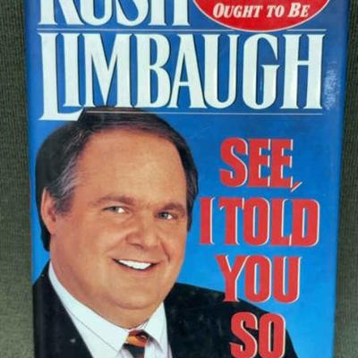 See i told you so" by rush limbaugh signed