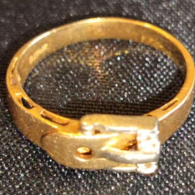 14k Gold Belt Design Ring | (3.23g)