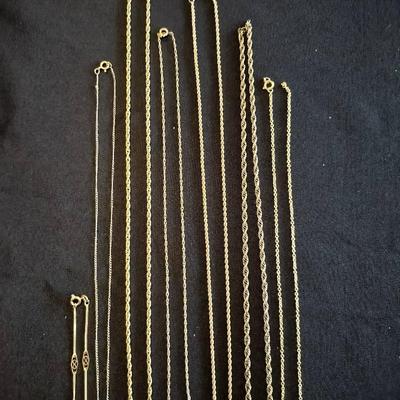 Collection Of Gold Toned Necklaces And Bracelets 24.85g