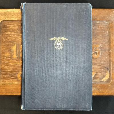 1941 Adolf Hitler's "Mein Kampf" Hardcover + Bremen 1945 Germany Wooden Box