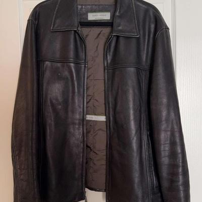 Black Joseph Abboud Leather Jacket 