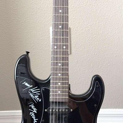 Authentic Frank Zappa Band Signed Charvel Guitar, COA And Stand Included