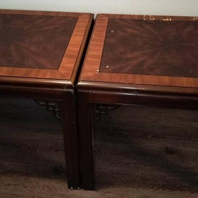 Two Vintage Wooden Side/End Tables