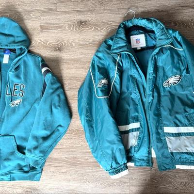 Philadelphia Eagles Zip up Hoodie Large And Winter Jacket XL