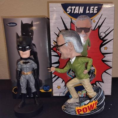 Royal Bobbles Stan Lee & DC's Batman Collectible Figures With Original Boxes