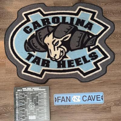 North Carolina Fans Rug, 2009 NCAA Basketball Champ Plaque And Sign
