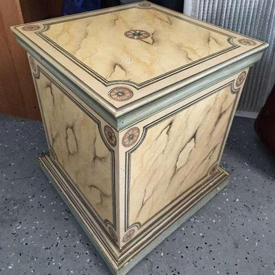 Vintage Unique Wooden Decorative Hand Painted Side/End Table