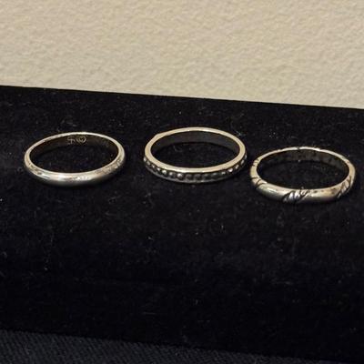 Sterling Silver Ring Trio