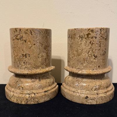 Stone Column Bookends 