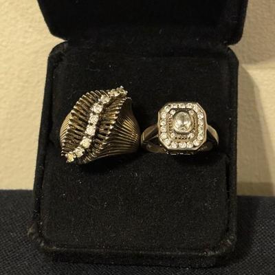 Sterling Ring Pair