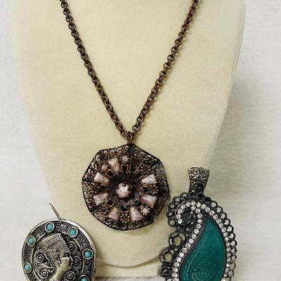 Vintage Art Glass Necklace and More Pendants