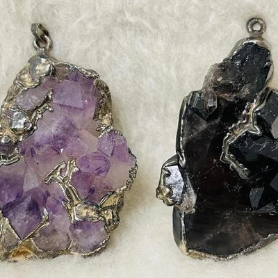 Vintage Geode Style Pendants