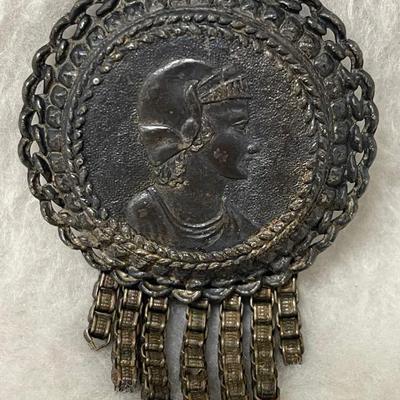 Vintage Roman Soldier Brooch