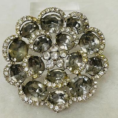 Vintage “Hattie Carnegie” Round Floral Brooch