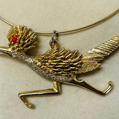 Large Vintage Roadrunner Pendant