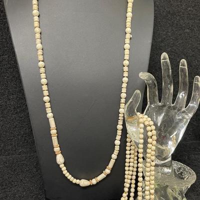 Vintage Stone Beaded Necklace and Tassels