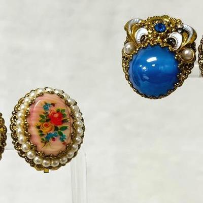 Two Pair Vintage "West Germany" Earrings 