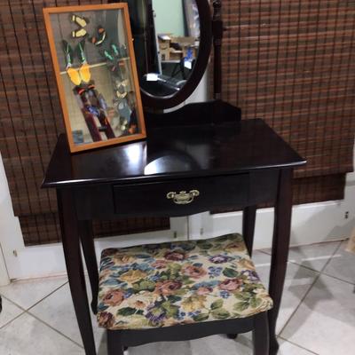 Vanity with Butterfly Picture