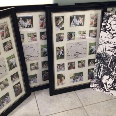 4 Family Tree Frames and A Poster 