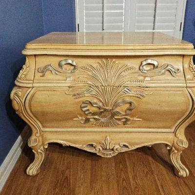 1970's Italian Provincial Night Stand Hollywood Regency By Glen Traditionals INC.