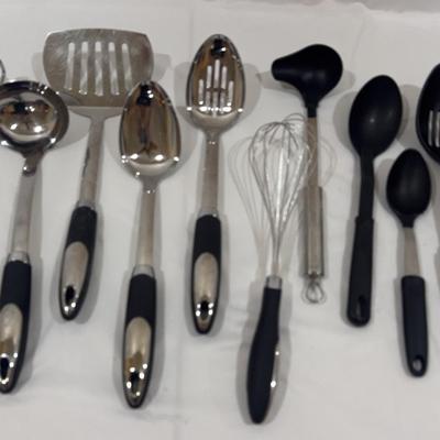Black And Silver Kitchen Utensils 