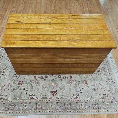 Wooden Chest And Rug