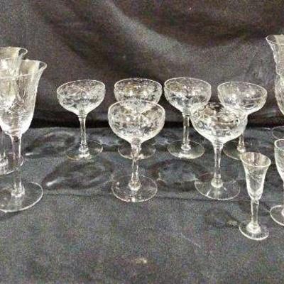 1950's Tiffin-Franciscan Ecectasy Set Of 6 And Floral Grass Ware 