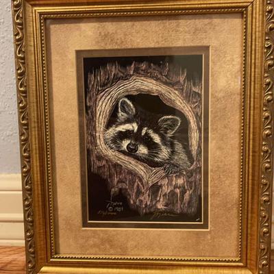 Scratchboard Print By Mahara 1989 816/1000