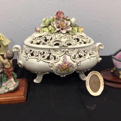 Ardalt Italy Footed Dish with Figurines 