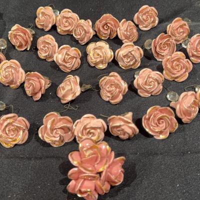 32 Vintage Pink Chandelier Roses 
