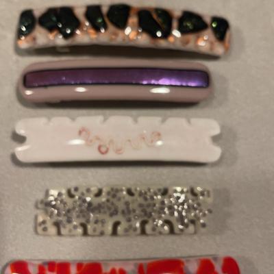 Fused Glass Art Barrettes 5
