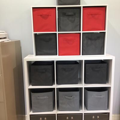 White Storage Shelves 