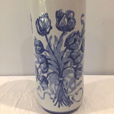 Blue and White Floor Vase