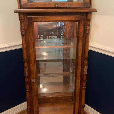 Elegant Pulaski Solid Wood Mahogany Domed Curio Display 