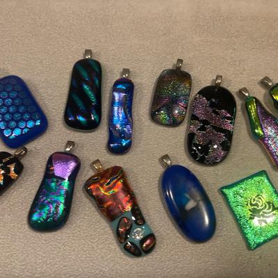 Glass Art Fused Jewelry Pendants