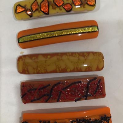 Handmade Glass Barrettes 