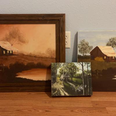 3 Paintings On Canvas