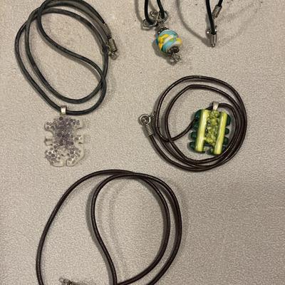 Fused Glass Art Necklaces 2