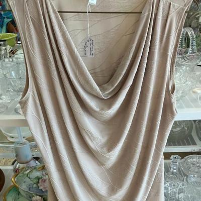 Dressbarn patterned beige sleeveless size 1x ladies top aaa2600 24.99  AAA Vintage Shop 9017 Airline HWY New Orleans LA 70118 By...