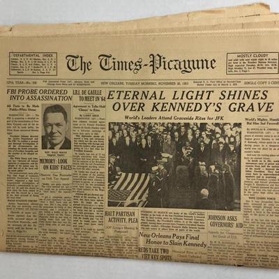 November 26 1963 the times picayune newspaper aaa2558 $125