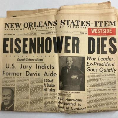 March 28, 1969 New Orleans States-Item Westside Edition Newspaper AAA2552 124.99