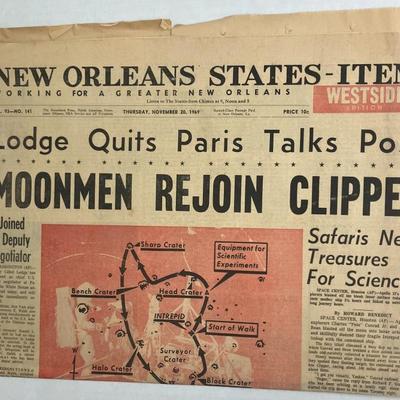 Nov 20, 1969 New Orleans States-Item Westside Ed 1st page only Newspaper AAA2555  $25