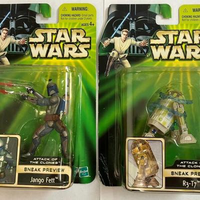 Star wars sneak preview r3 t7 jango fett action figures aaa2512 $29.99