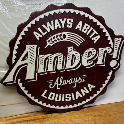 Lg5302 abita amber thick wood sign tavern pub bar sign 100.00