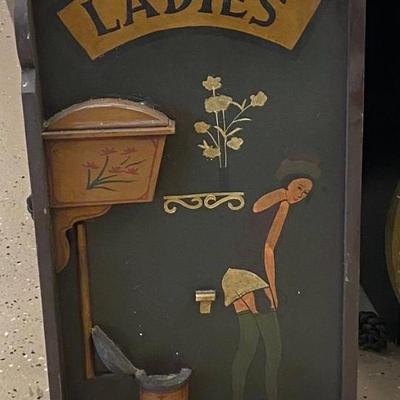 LG5203 Ladies Toilet Raised Relief Wooden Plaque Pub Tavern Bar Sign $100.00 