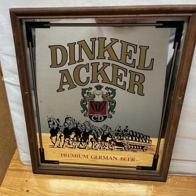 Lg5292 dinkel acker framed mirror tavern pub bar sign 200.00