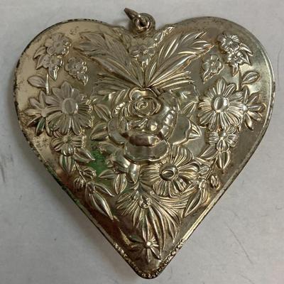 2010 Kirk Stieff Sterling Silver 2nd Edition Repousse Heart Ornament AAA2495 $75.00