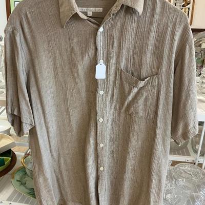 Perry ellis linen blend men s size l button up shirt aaa2606 $24.99  AAA Vintage Shop 9017 Airline HWY New Orleans LA 70118 By...